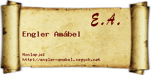 Engler Amábel névjegykártya